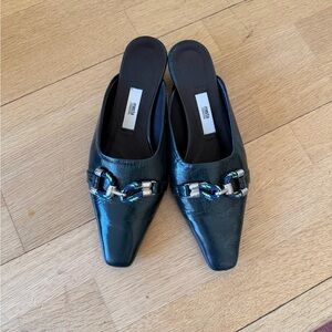 Miista dark green mules